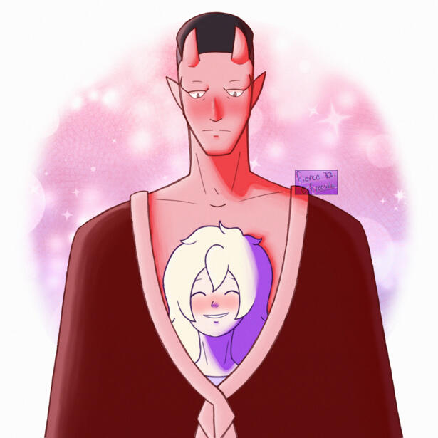 Clovarez (Cloe X Tav, Gargoyles fan characters) ship art (drawn in February 2026)